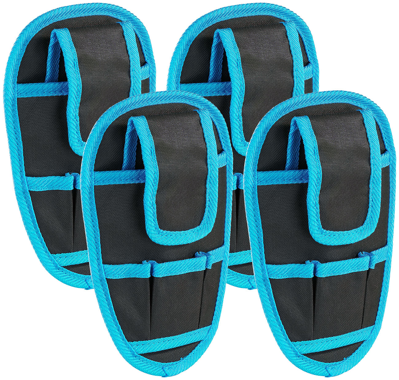 PEARL Werkzeuggürtel: 4er-Set Mini-Akkuschrauber-Holster AW-220.wt (Akkuschrauber Gürteltasche, Akkuschrauber-Halter für Gürtel)