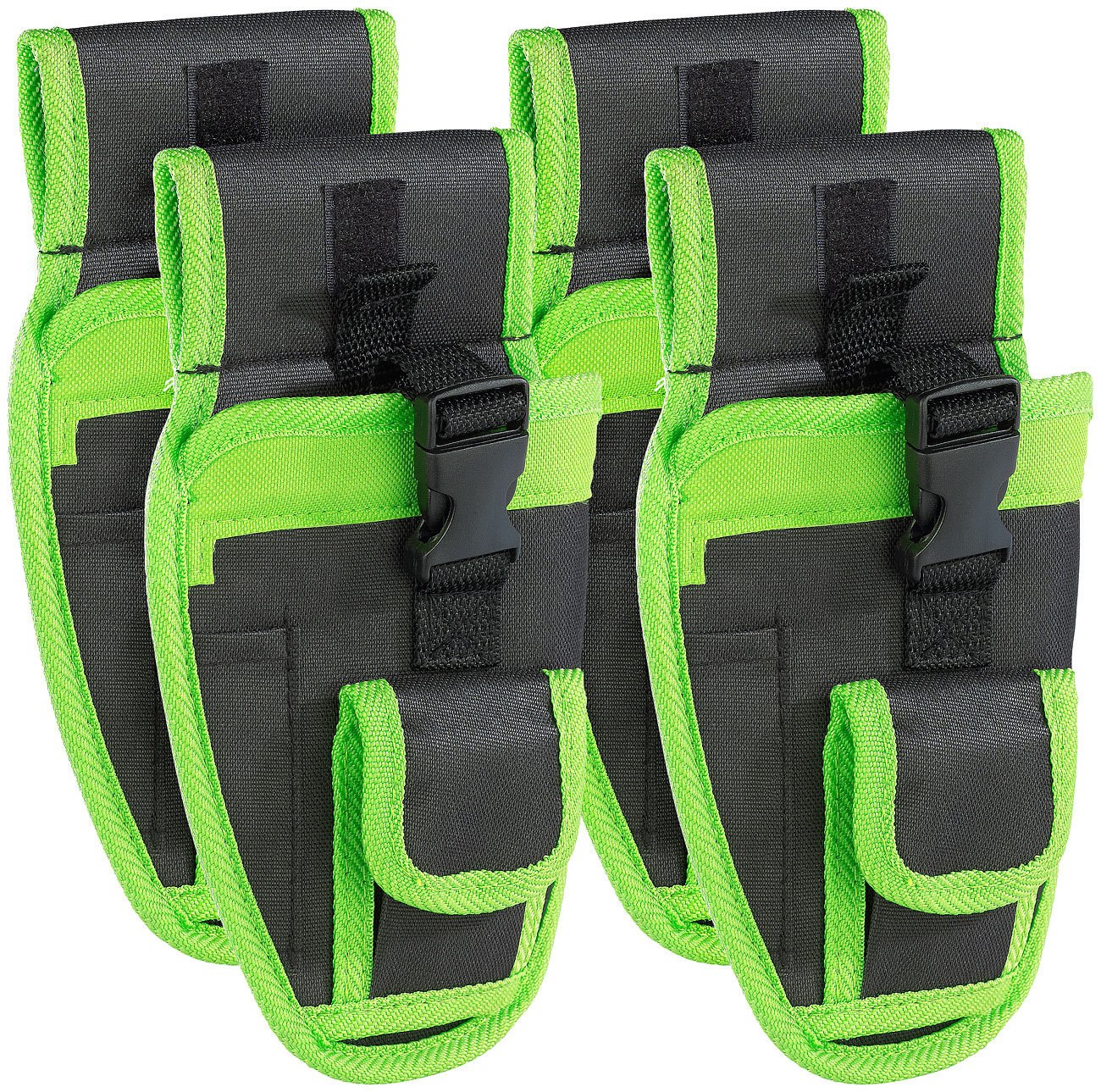 AGT Professional cintura porta attrezzi: Set di 4 mini tasche per avvitatore a batteria AW-240.wt (fondina per avvitatore a batteria, borsa porta)