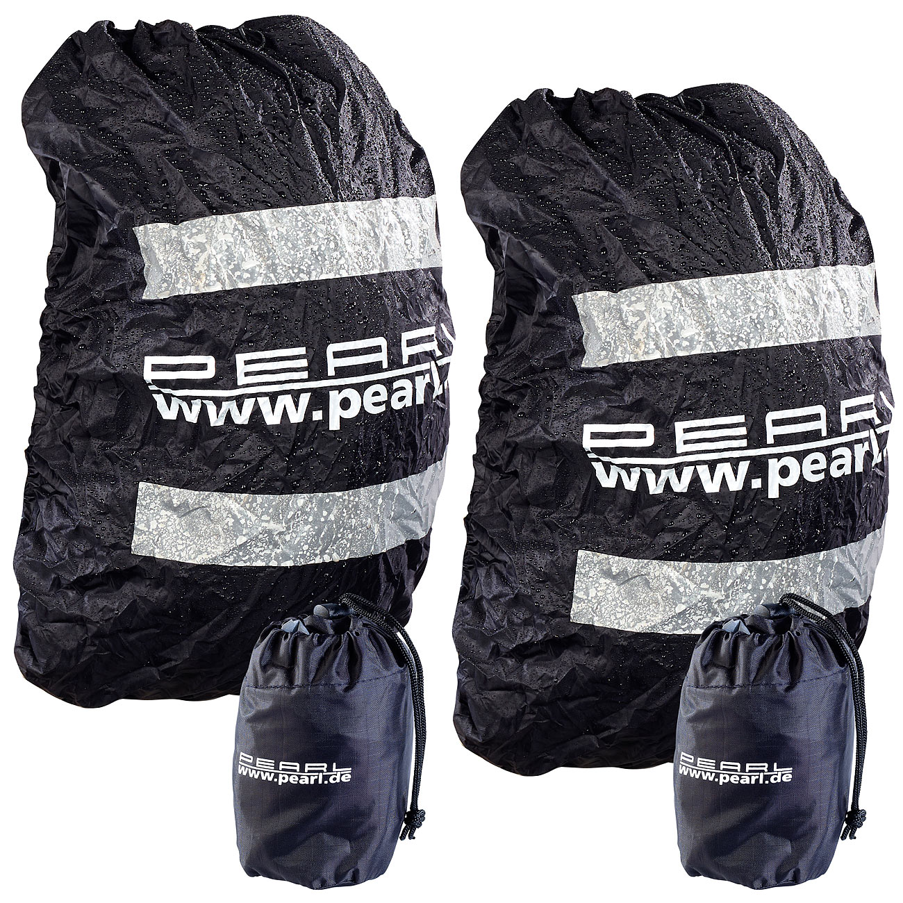 PEARL housses de sac à dos: 2 pièces de housses de pluie pour sacs à dos jusqu'à 40 litres (housses de sac à dos, protection de sac à dos, housses de)