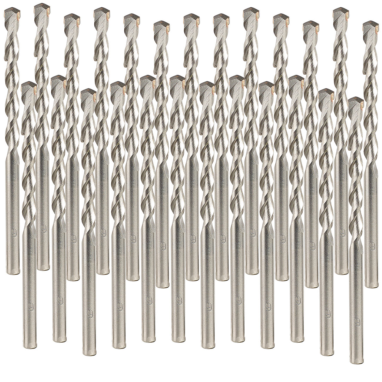 AGT Steinbohrersatz: 5er-Set Beton-Bohrer-Set für Schlag- und Drehbohrer, 6 mm, je 5 Stück (Mauerbohrer)