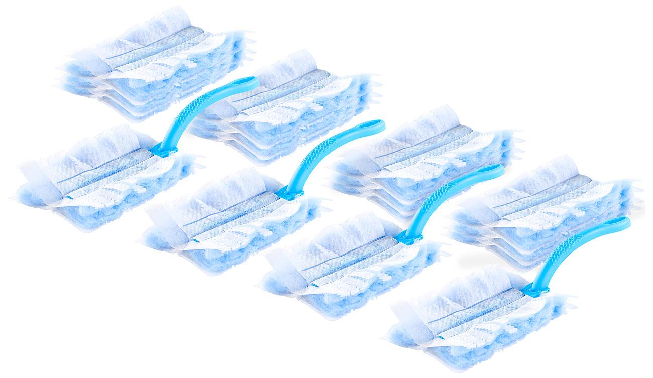 PEARL stofdoeken: 4-pack stofdoeken, met 16 vervangstukken (stofdoeken, microvezel stofwisser, universele plumeau)