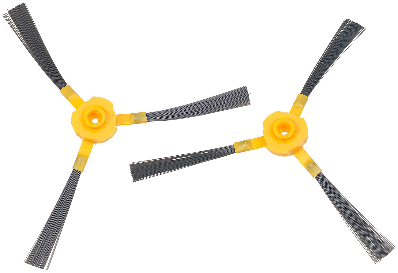 Sichler Saugroboter mit Alexa: 2er-Set Ersatz-Seitenbürsten für Staubsauger-Roboter PCR-3000 (2in1-Saugroboter mit Wischfunktion, Haushaltshelfer)