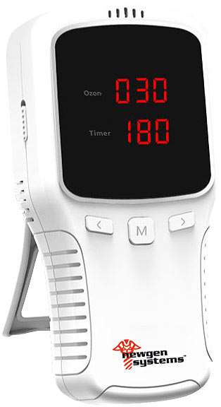 newgen medicals generatore di ozono: Generatore di ozono a batteria compatto per aria pura, display LED, portatile (generatore di ozono per auto)