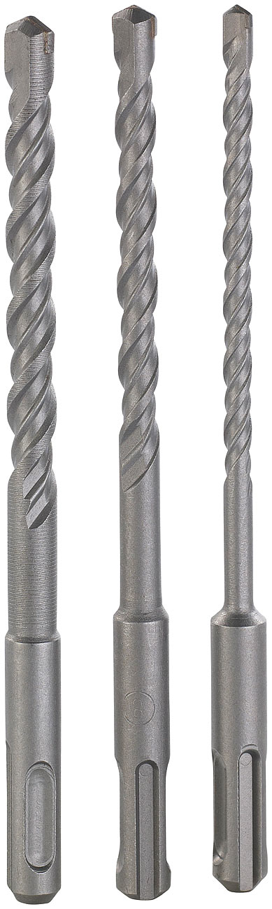 AGT Professional broca sds plus: Brocas para piedra y hormigón SDS para taladros de percusión, set de 3 (broca sds plus, set de brocas SDS)