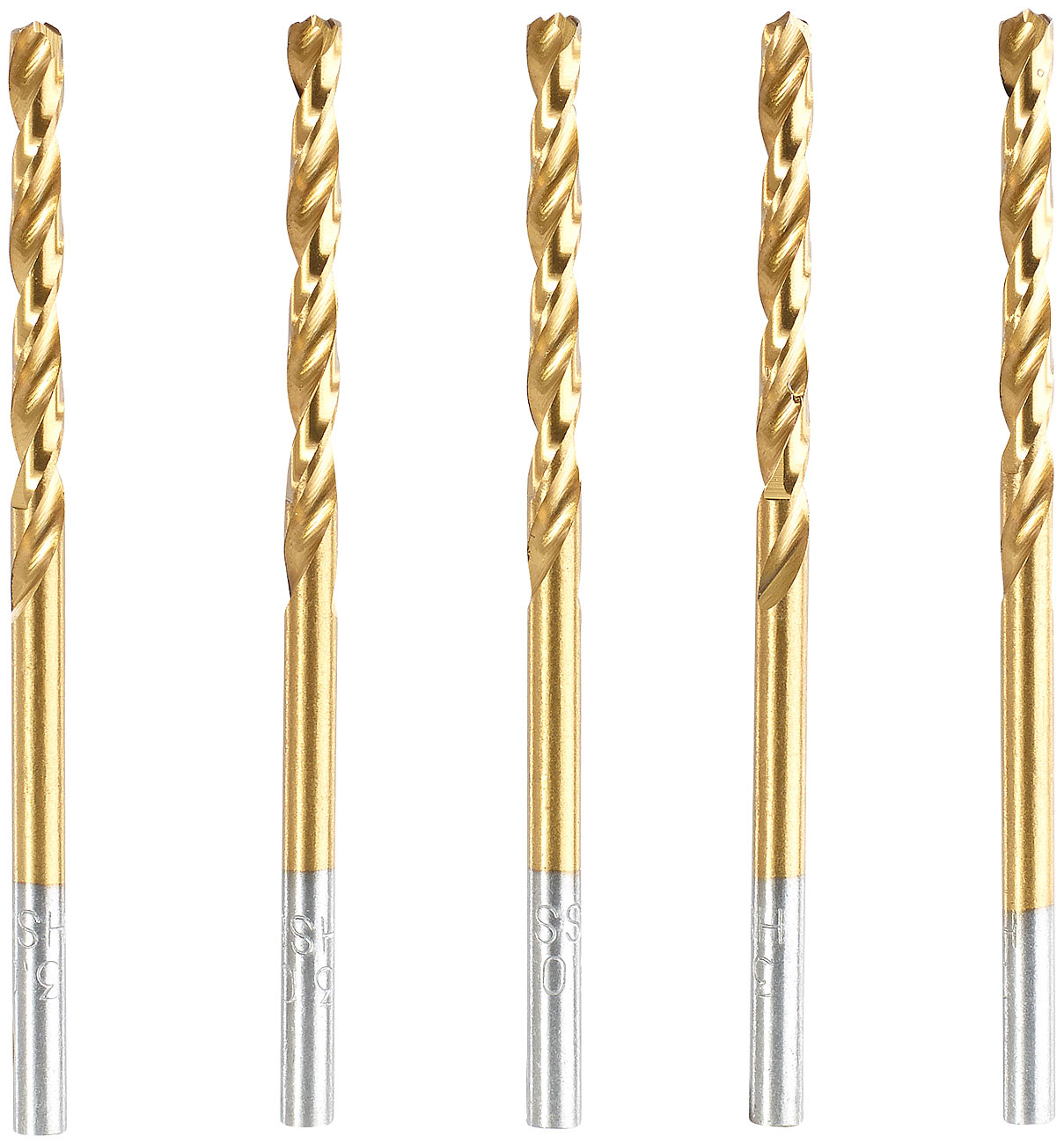 AGT Metallbohrer-Set: HSS-Bohrer-Set für Metall, Titan-beschichtet, 3 mm, 5 Stück (Edelstahlbohrer)