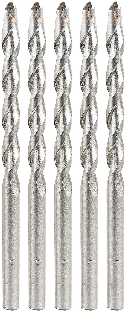 AGT set de forets pour pierre: Set de forets à béton pour perceuses à percussion et à rotation, 8 mm, 5 pièces (ensemble de forets pour béton et mur)