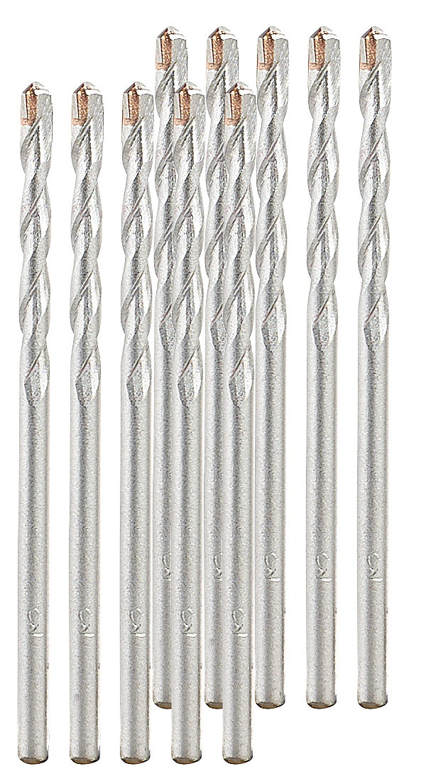AGT Beton Bohrer Aufsatz: Beton-Bohrer-Set für Schlag- und Drehbohrer, 3 mm, 10 Stück (Hartmetall-Bohrer, Beton-Bohrer-Sets mit Zylinderschäften)