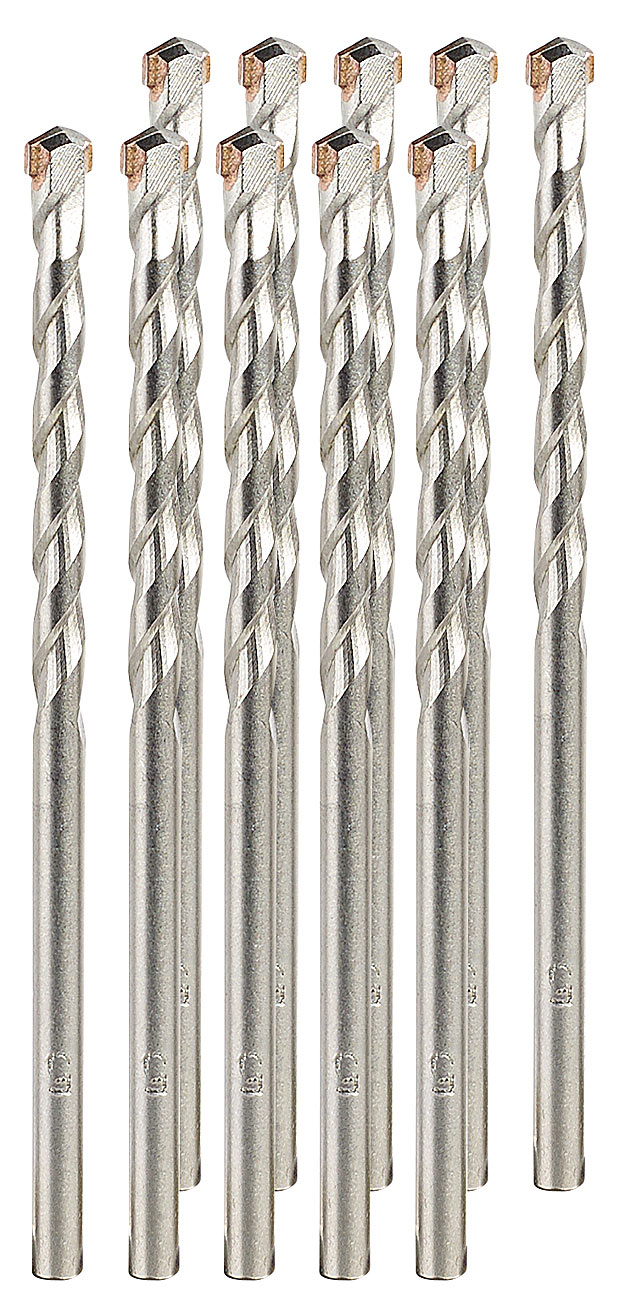 AGT punta a spirale per calcestruzzo punta a spirale per calcestruzzo: Set di punte per calcestruzzo per trapani a percussione e rotazione, 5 mm, 10