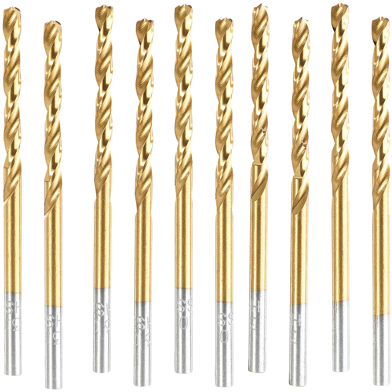 AGT Metallbohrer-Set: HSS-Bohrer-Set für Metall, Titan-beschichtet, 3,0 mm, 10 Stück