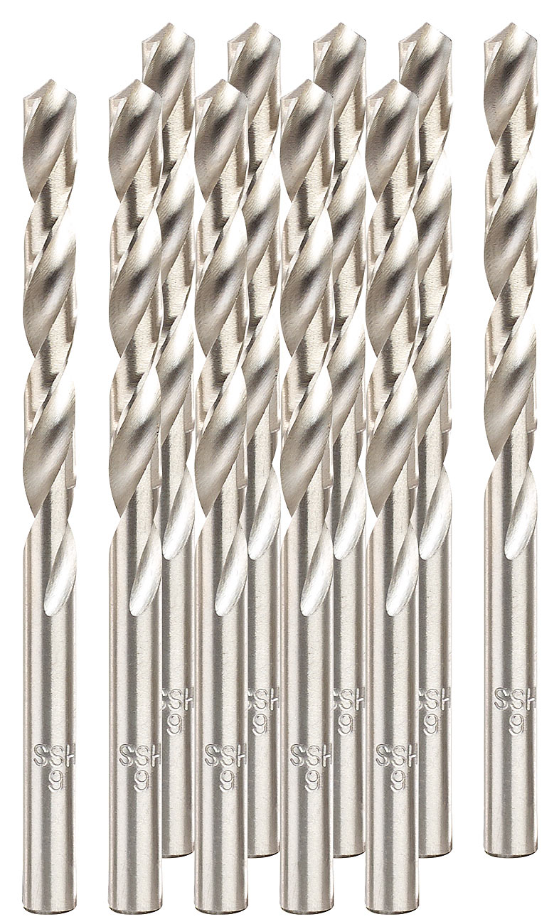 AGT foret en carbure intégral: Set de forets HSS pour métal, revêtement en titane, 6,0 mm, 10 pièces