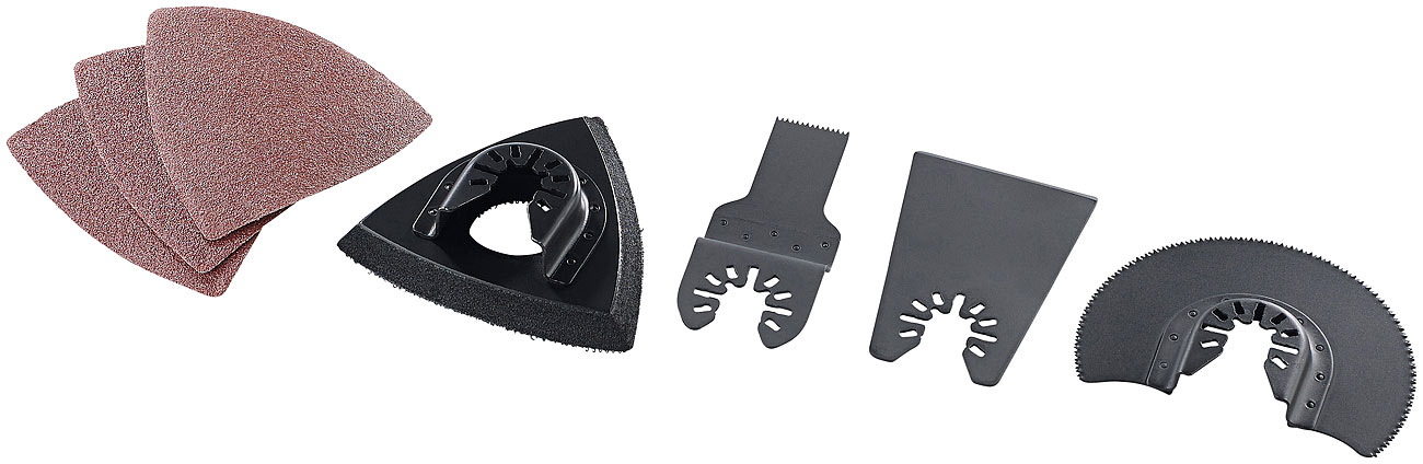 AGT set di accessori per multitool: Set di accessori per utensile multifunzionale AW-18.osz, 7 pezzi (set di accessori per multitool, accessori per)
