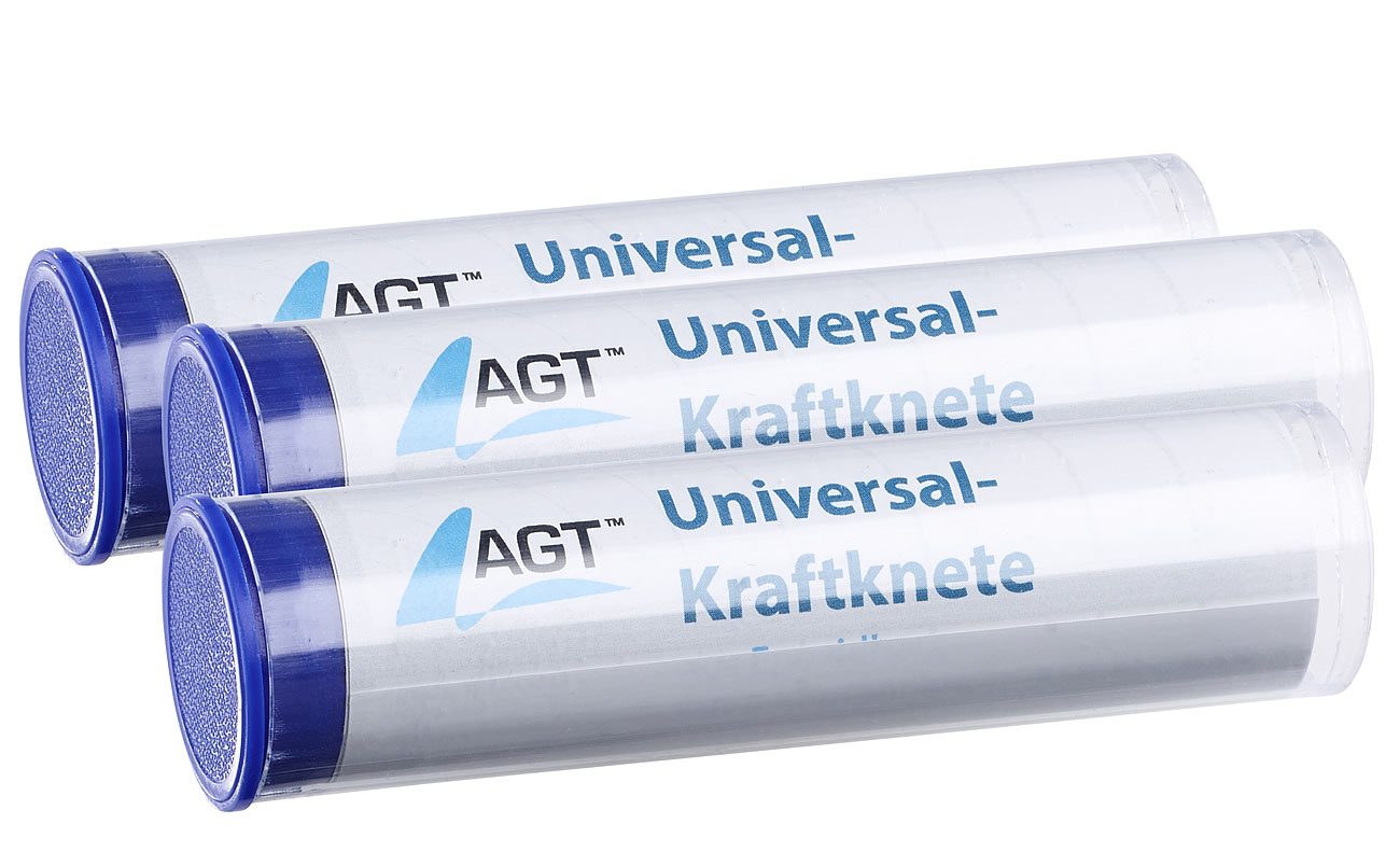 AGT Epoxy Knetmasse: 3er-Pack Universal-Kraftknete: 2K-Kleber aus Epoxidharz, 3x 56 g (Kaltschweißmasse, Epoxidharz Knetmasse)