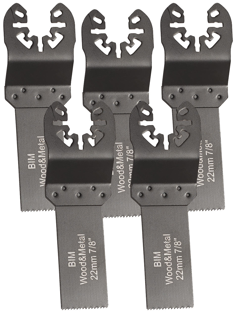 AGT Professional Multitool Tauchsägeblätt: Bimetall-Tauchsägeblatt, 22 mm, HSS, Schnellspannung, 5er-Set (Sägeblätter)