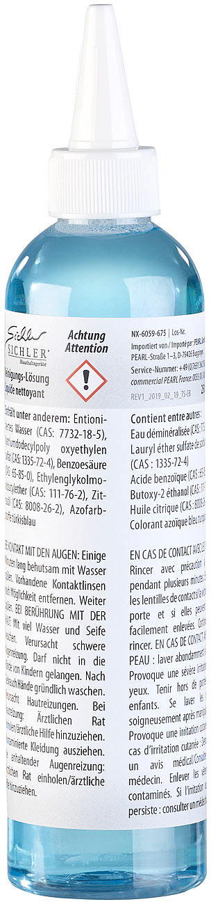 Sichler agent de nettoyage produit de nettoyage: Solution de nettoyage pour fenêtres, carrelages et sols, 220 ml (agent de nettoyage produit de)