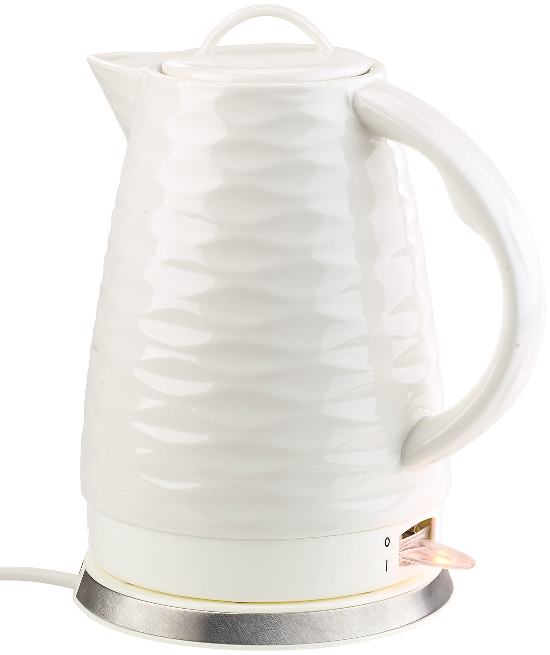 Rosenstein & Söhne bollitore in ceramica bollitore in ceramica: Bollitore in porcellana WSK-270.rtr, 1,7 litri, 1.500 watt (bollitore elettrico)