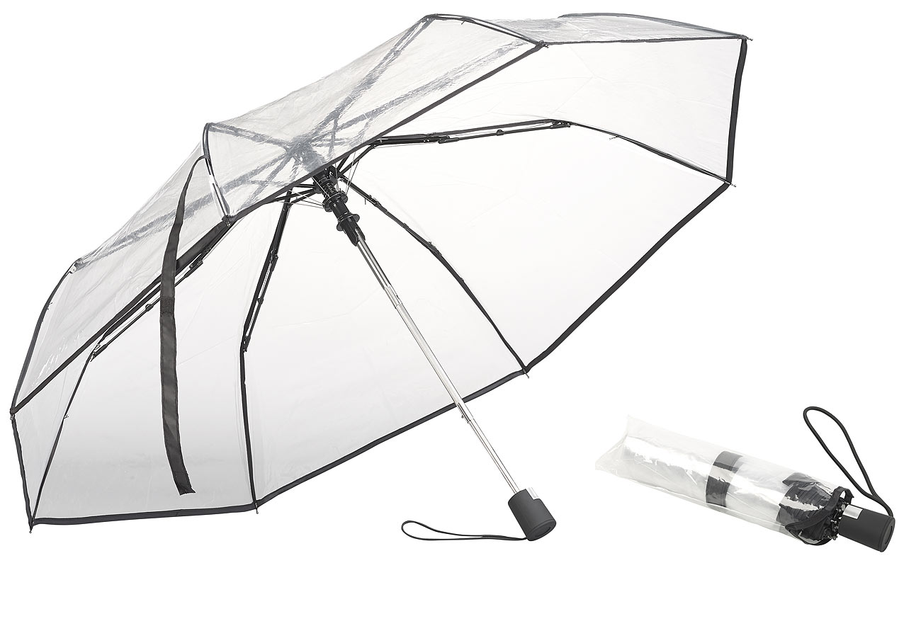 Carlo Milano umbrelă transparentă umbrelă transparentă: Umbrelă automată robustă cu acoperiș transparent, Ø 100 cm. (37.99, Umbrelă automată robustă)