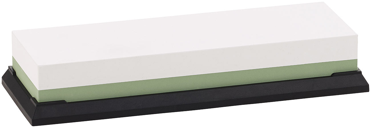 TokioKitchenWare pierre à aiguiser combinée: Pierre à aiguiser double face avec support antidérapant, grain 3000/8000 (pierre à aiguiser combinée)