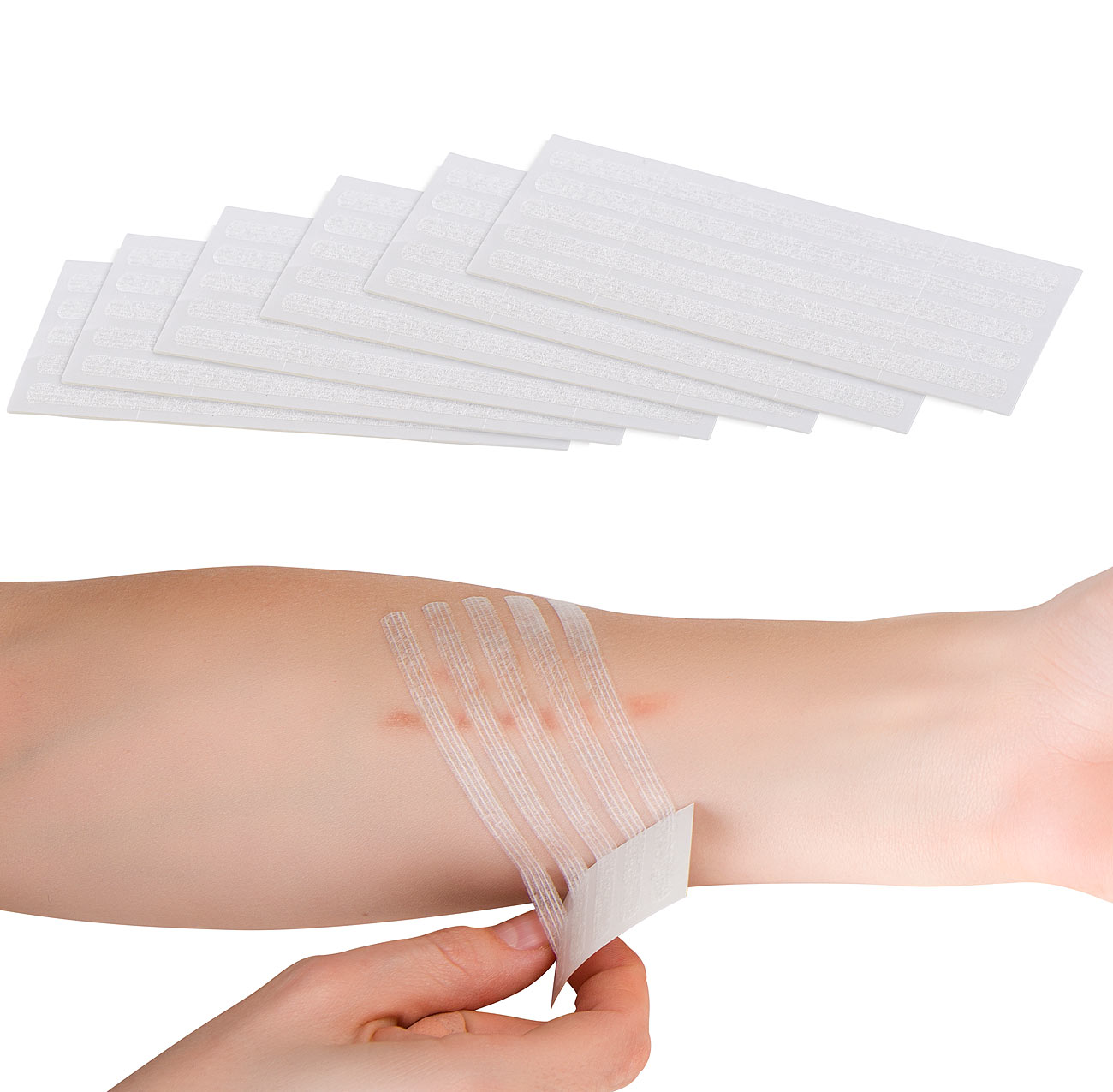 newgen medicals Pflaster: 30er-Pack medizinische Wundnahtstreifen, Klammerpflaster, 100 x 6 mm (Pflaster die Wunden zusammenhalten, Pflaster-Set)