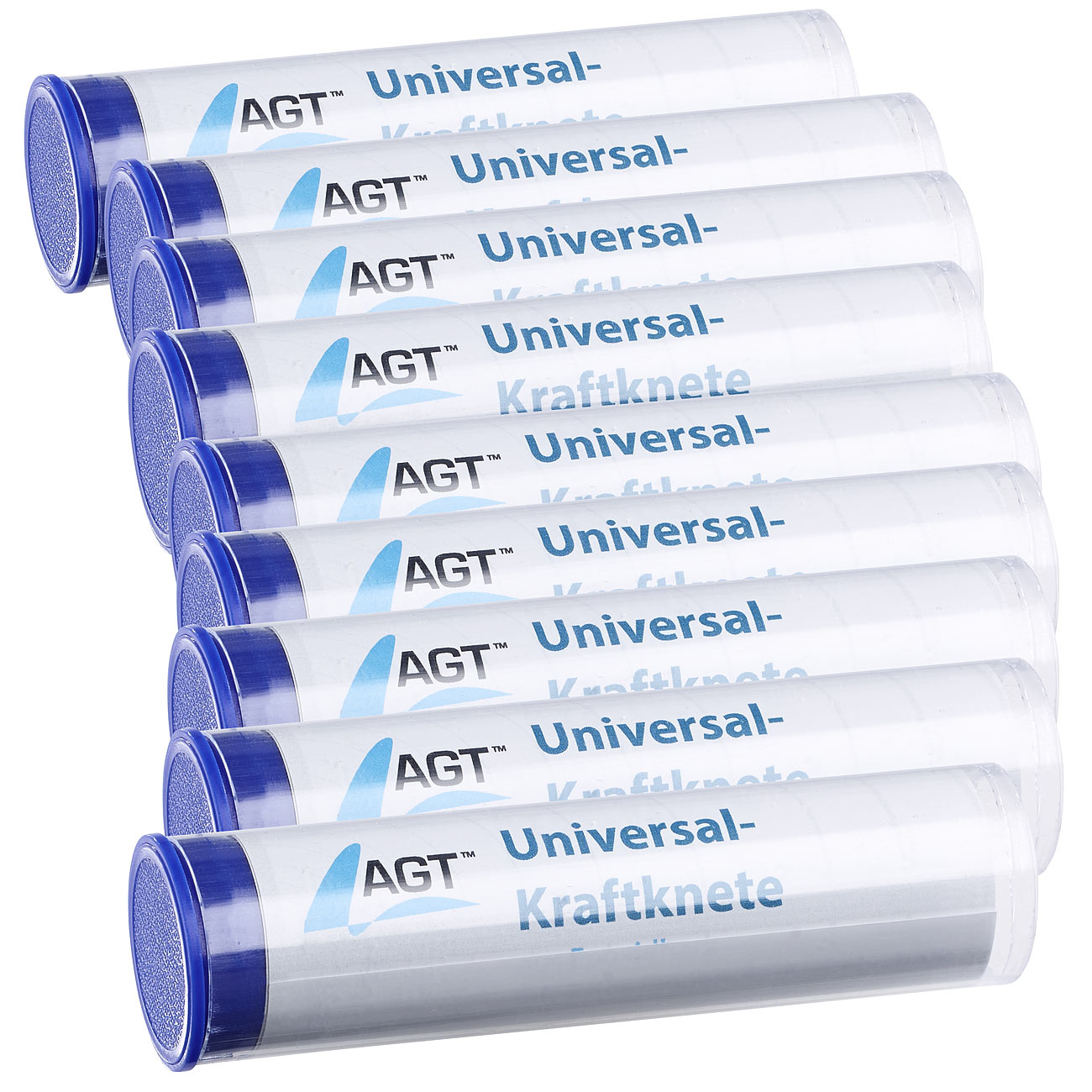 AGT Metallknete: 9er-Pack Universal-Kraftknete: 2-Komponenten-Kleber aus Epoxidharz (Knetmetall, Knetkleber)