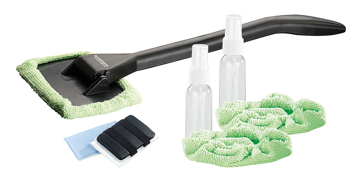 PEARL Scheibenputzer Auto: Windschutzscheiben-Wunder mit Gelenk-Kopf & mit Handschlaufe, 2er-Set (Autoscheiben Putzhilfe, Kfz Fensterwischer)