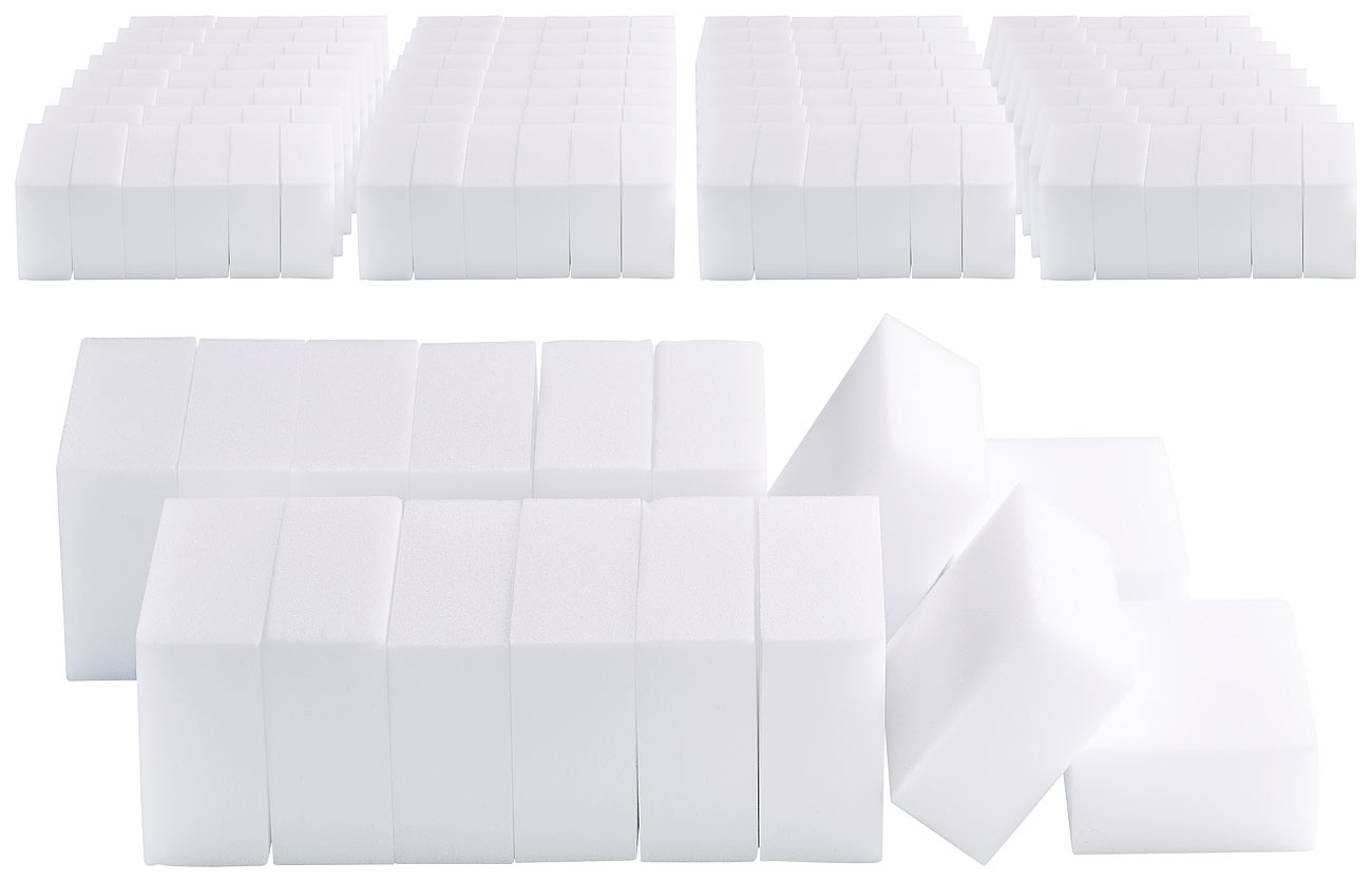 PEARL spugne per radiatori spugne per radiatori: Spugna per la pulizia con gomma magica in confezione super risparmio da 96 pezzi (spugna)