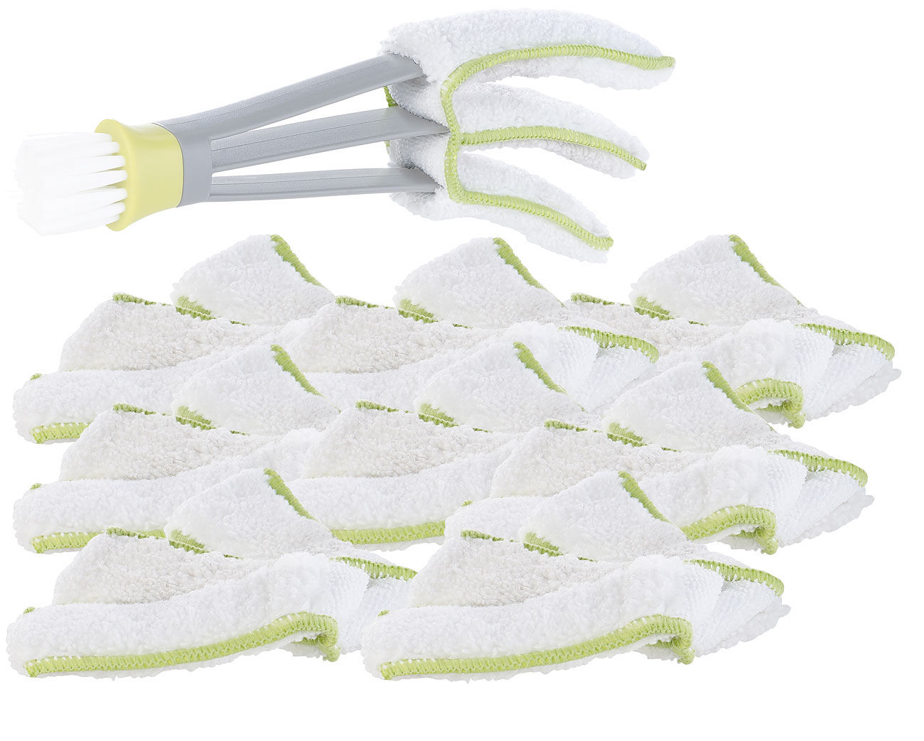 PEARL jalusiborste: 9-pack mikrofiber-ersättningshuvud för jalusi-rengörare, tvättbar (jalusiborste, jalusiborste för rengöring, jalusirengörare i)
