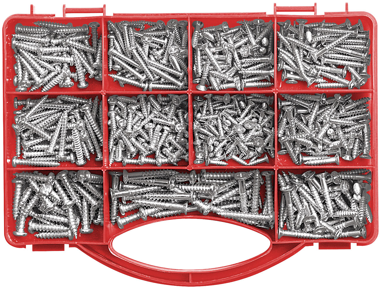 AGT assortimento di viti: Set di viti I con 545 pezzi (set di viti in legno, viti filettate, set di viti filettate)