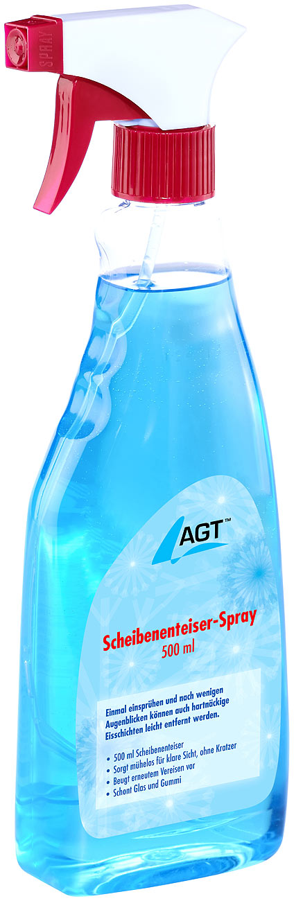 AGT spray descongelante: Descongelante de cristales, 500 ml, protege contra la rehelación (spray descongelante, desengrasante para auto, spray)
