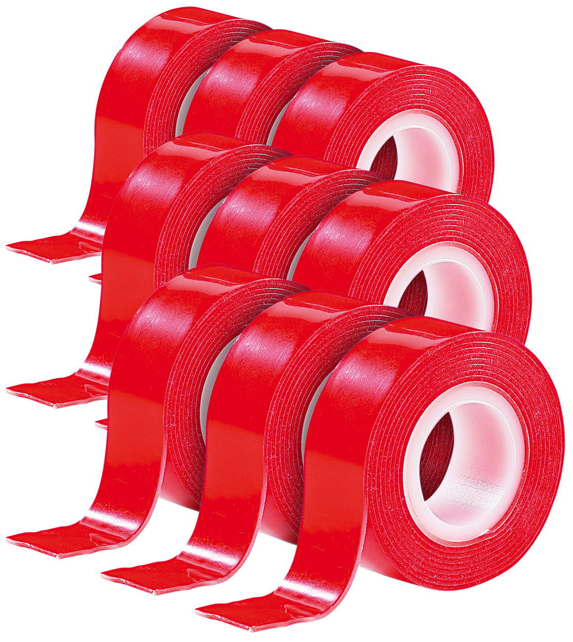 AGT nastro adesivo trasparente: Nastro adesivo doppio "Power ZIP", 19 mm x 1,5 m, confezione da 9 (nastro biadesivo forte, nastro adesivo)