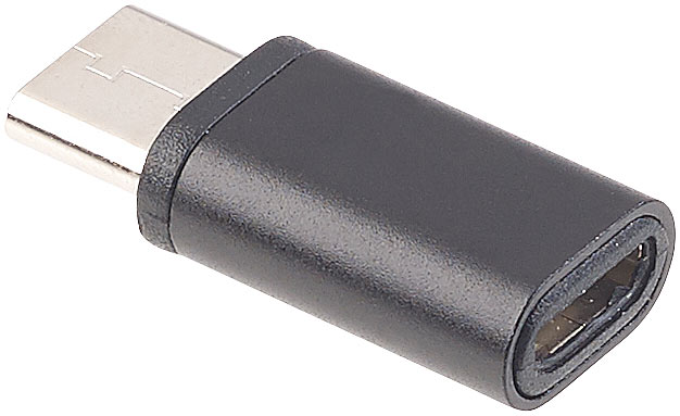 PEARL Adaptateur USB avec connecteur Type-C vers prise Micro-USB