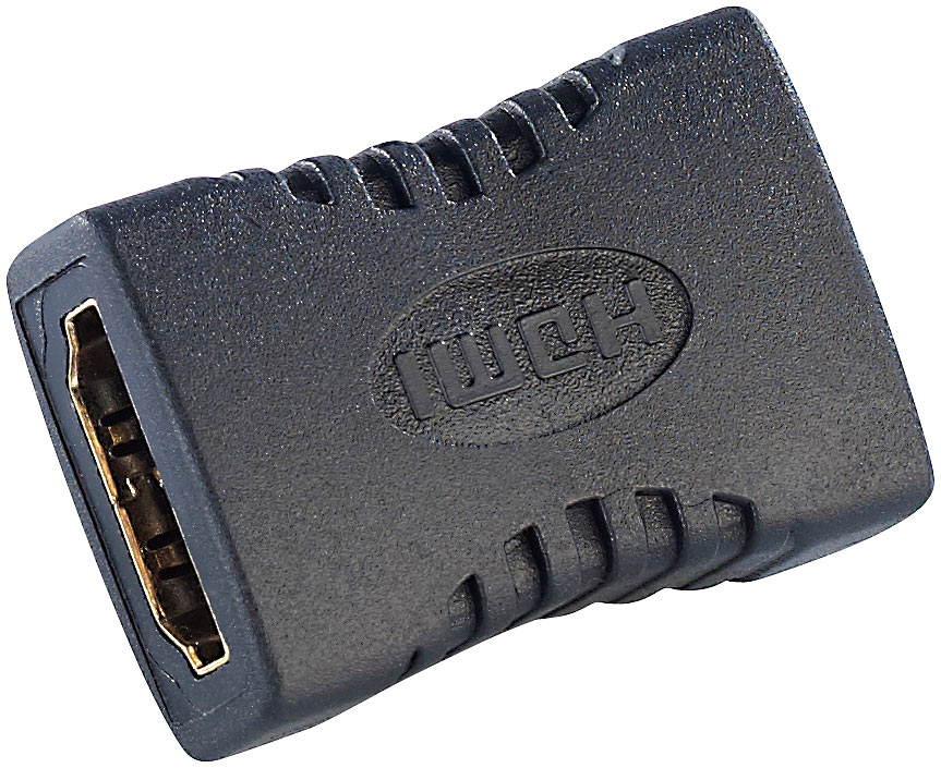auvisio HDMI Adapter Kupplung: Kupplung für HDMI-Kabel, 2x HDMI-Buchse, vergoldet (HDMI Verlängerung, HDMI Verbinder)