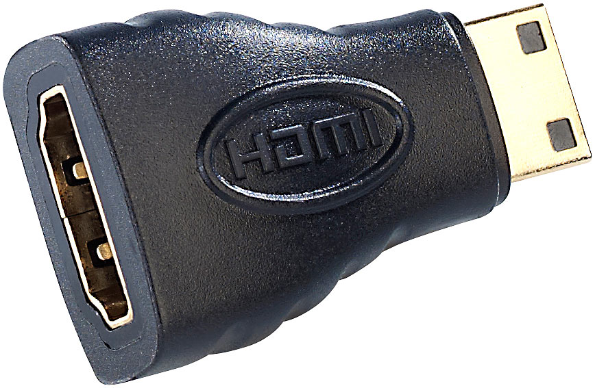 auvisio adaptador para cable HDMI: Adaptador HDMI de conector HDMI hembra (Tipo A) a conector mini-HDMI macho (Tipo C) (adaptador para cable HDMI)