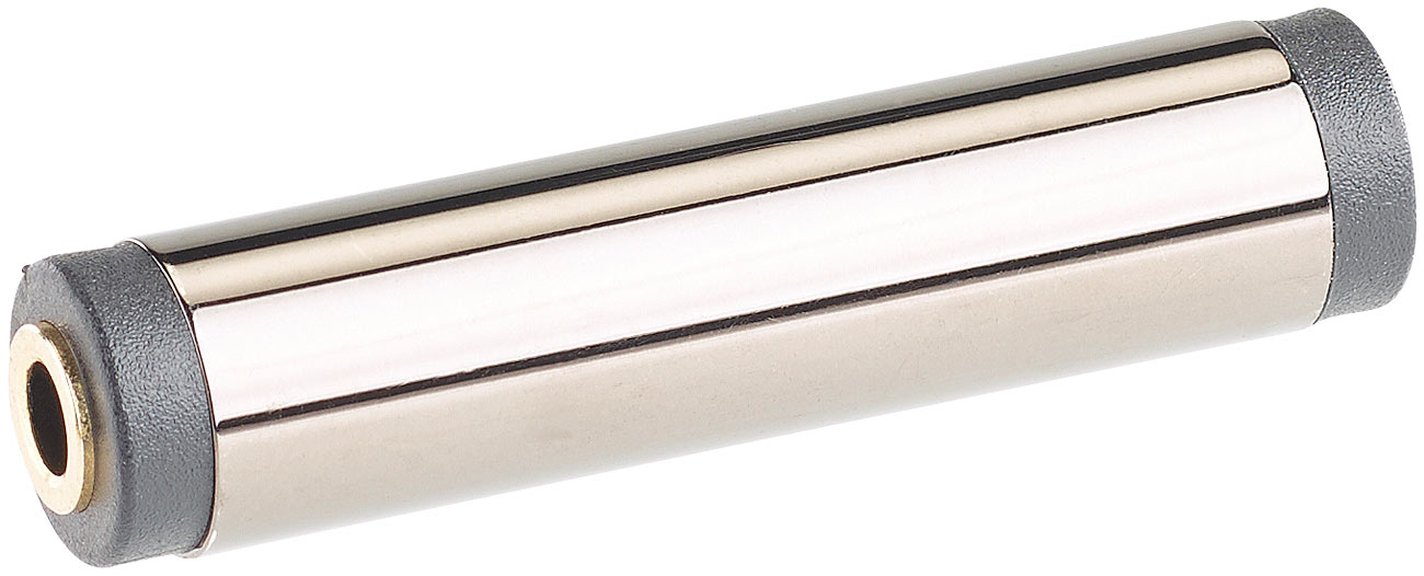 auvisio acoplador jack: Conector de 3,5 mm, hembra a hembra, 44 mm, chapado en oro (acoplador jack, adaptador de enchufe, conector de jack)