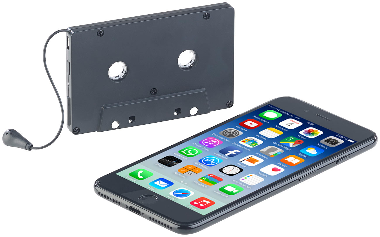 auvisio adattatore per cassette auto: Adattatore musicale a cassette senza fili, Bluetooth 5.0, funzione vivavoce (adattatore per cassette)