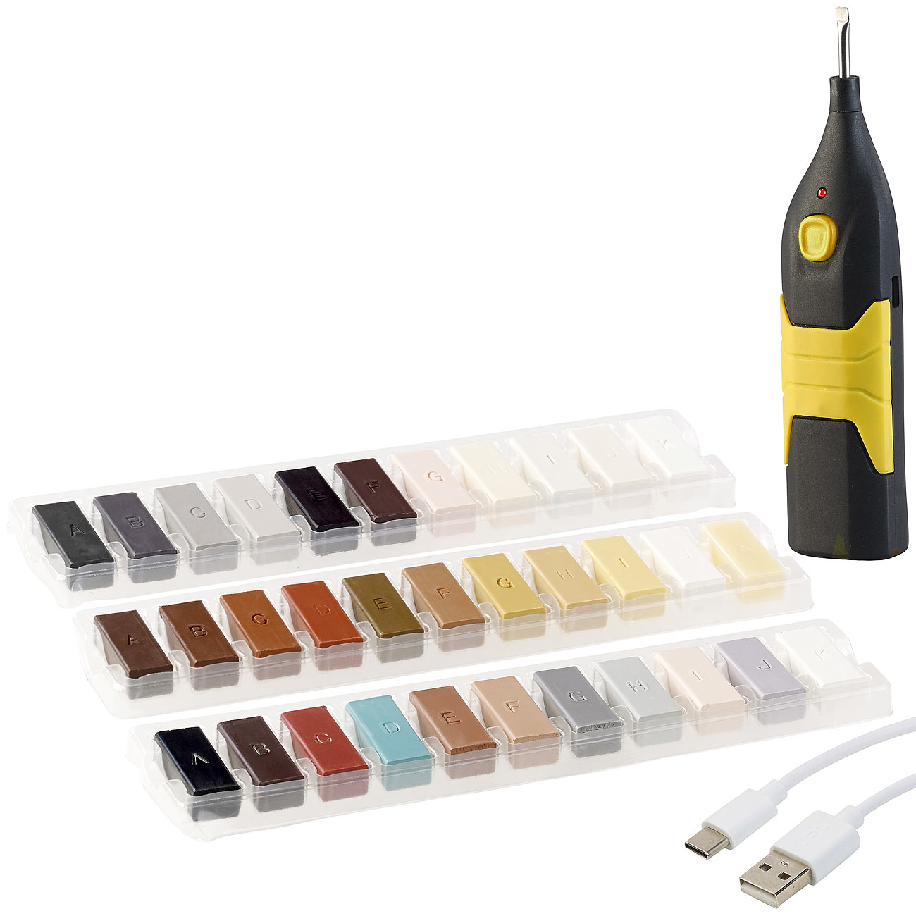 AGT rimuovi graffi: Kit di riparazione completo per superfici in legno, plastica e pietra (kit di riparazione per parquet, kit di riparazione per)