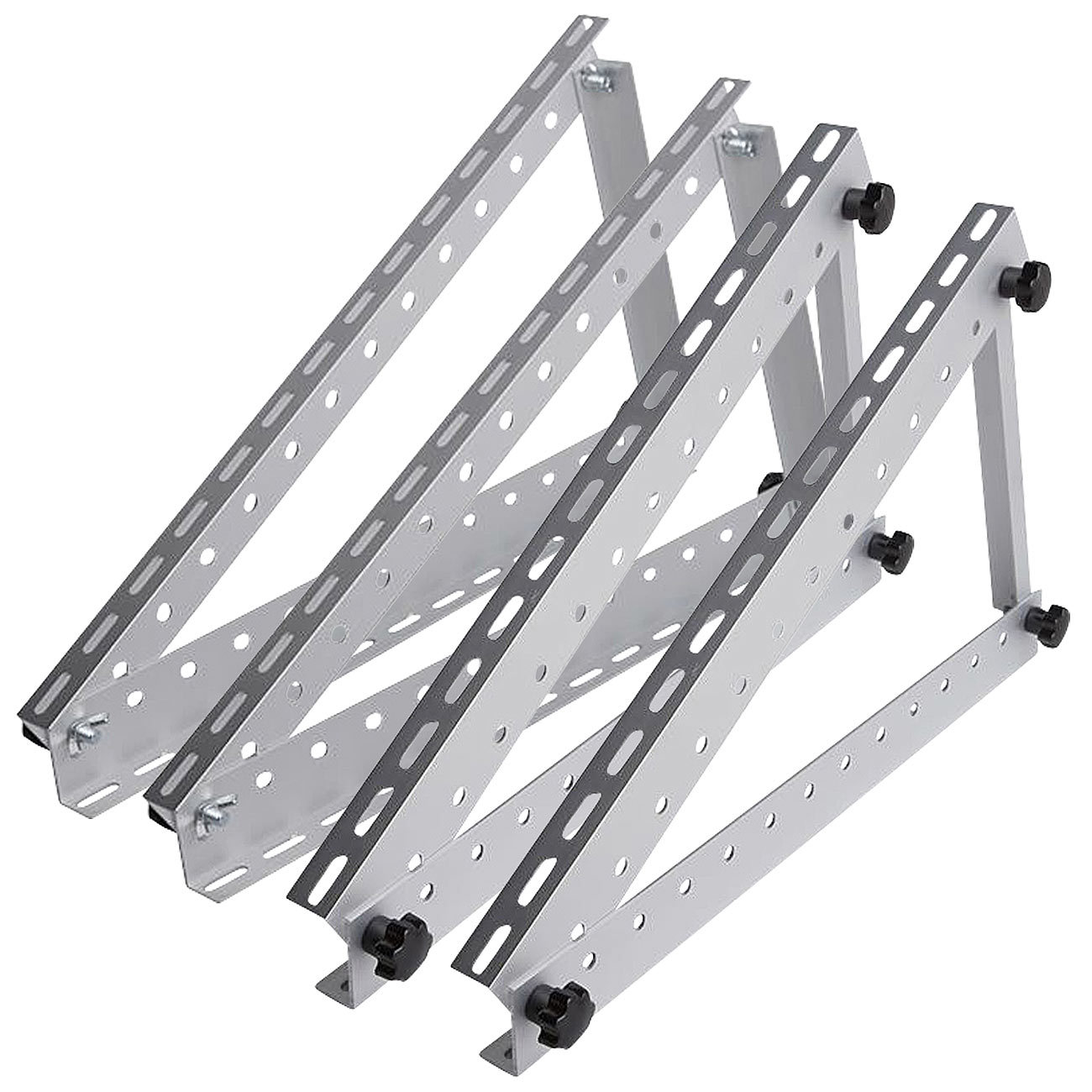 revolt Solarhalterungen Wand: 2er-Set verstellbare Aluminium-Solarpanel-Halterungen, 14,5" / 37 cm (PV Wandhalterung verstellbar, Solar Halterungen)