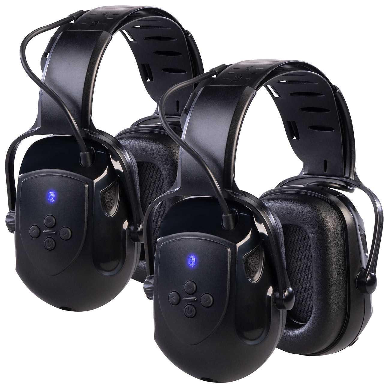 AGT protezione auricolare per cuffie: Cuffie di protezione acustica con batteria, set da 2, Bluetooth 5.1, ingresso AUX, SNR 30 dB (protezione udito)