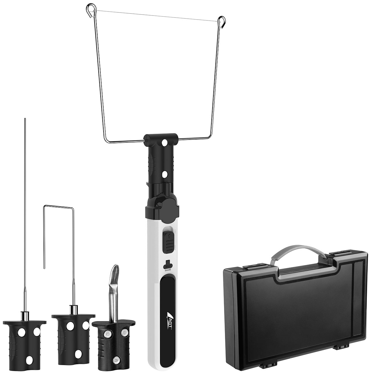 AGT attrezzo strumento: Taglierino a filo caldo 4in1 per polistirolo e schiuma, 550 °C, luce (taglierina per polistirolo multifunzione taglierina per)