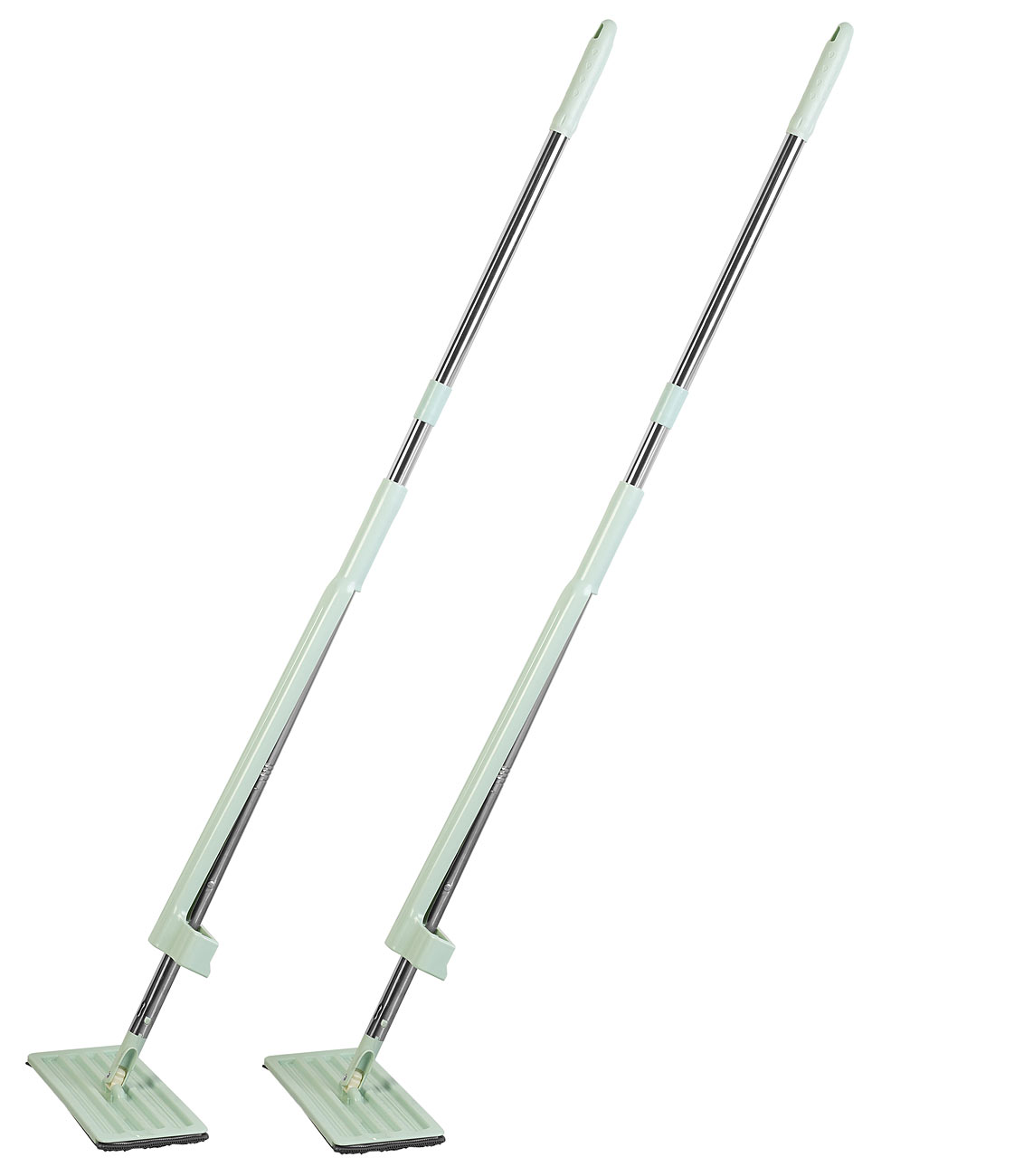 Sichler set di mocio: Set di 2 mocio con raschietto, 6 pezzi di manico, 4 panni per pulire (set di mocio professionale, mocio e secchio, mocio con)