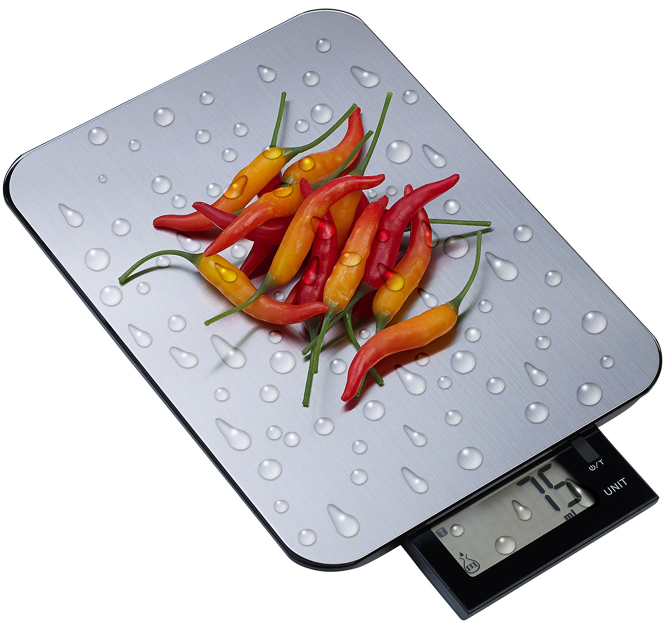 Rosenstein & Söhne bilancia da cucina bilancia per uso domestico: Bilancia da cucina digitale in acciaio inossidabile, fino a 10 kg, con precisione