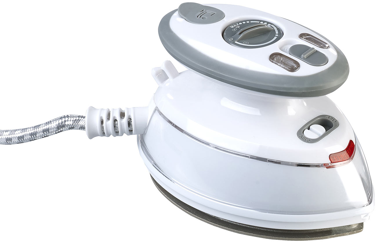 Sichler fer fer fer à repasser fer à repasser: fer à repasser de voyage, 408 W, 110/230 volts, réservoir d'eau de 40 ml, 3 niveaux (fer fer fer à)