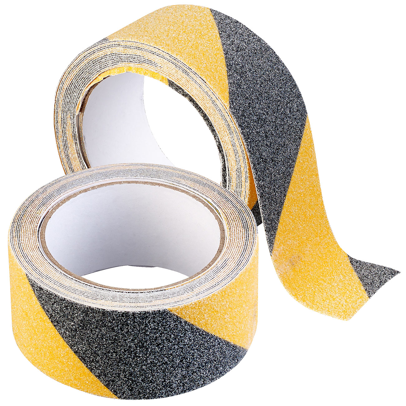 AGT cinta adhesiva antideslizante: Juego de 2 cintas antideslizantes, impermeables, negro-amarillo, 5cm x 10m (cinta adhesiva antideslizante, cinta)