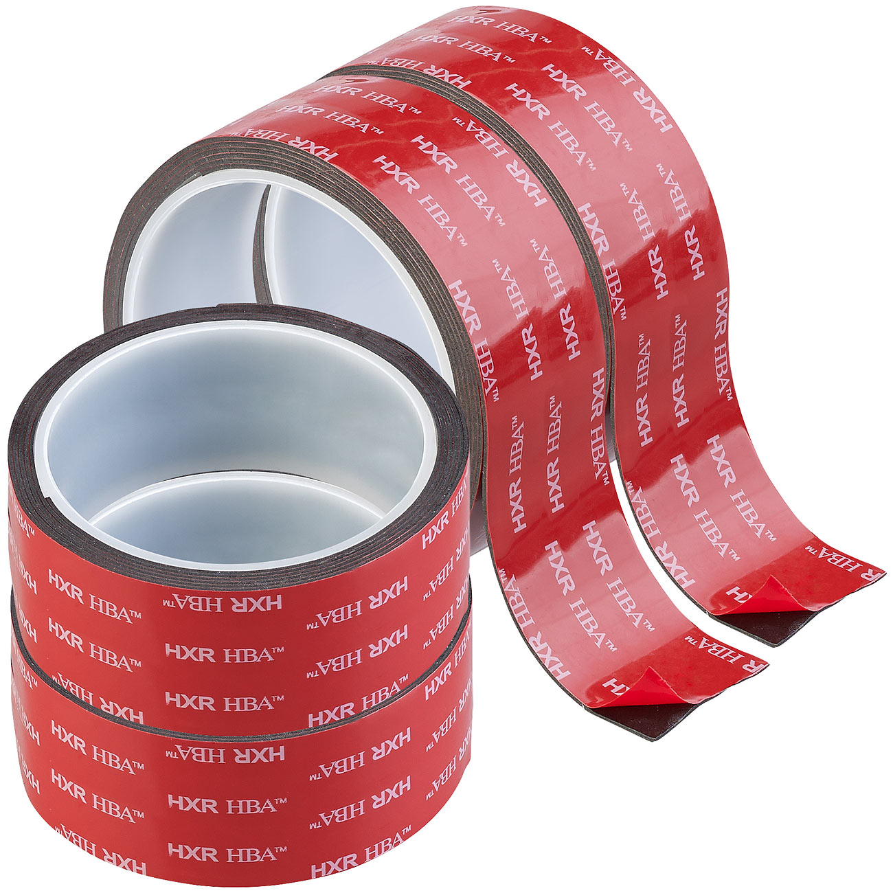 AGT Acrylat-Klebeband: 4er-Set Industrie Acryl Doppel-Klebebänder, 5cm x 3m, 55 kg pro Meter (Reparatur-Klebeband wasserfest, Doppelseitiges)