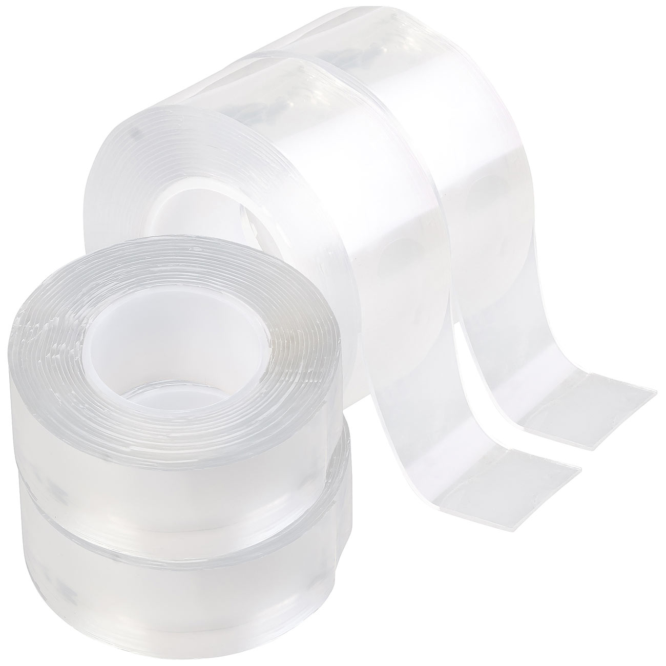 AGT Klebeband transparent: 12m Doppelseitiges Nano-Klebeband, 2,5 cm Breite, Tragkraft 110 g/cm² (Nano-Tape Doppelseitiges Klebeband)