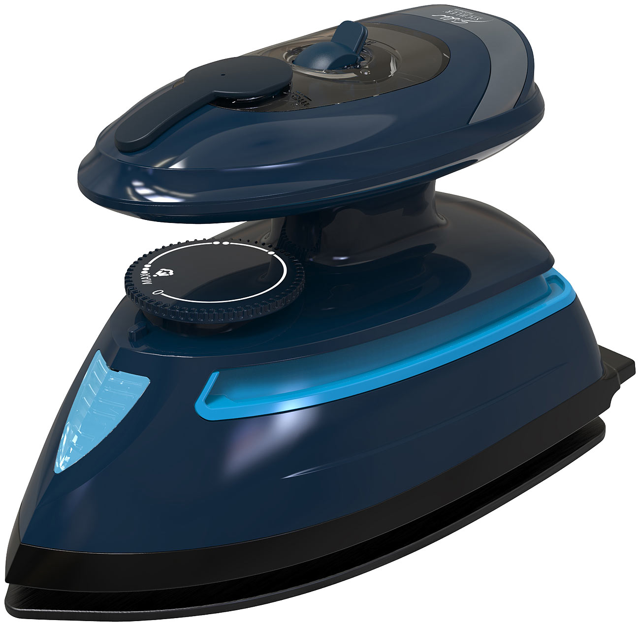 Sichler plancha de viaje: Plancha de viaje a vapor, 420 vatios, 110/230 voltios, tanque de agua, vaso medidor (plancha de viaje, mini plancha de)