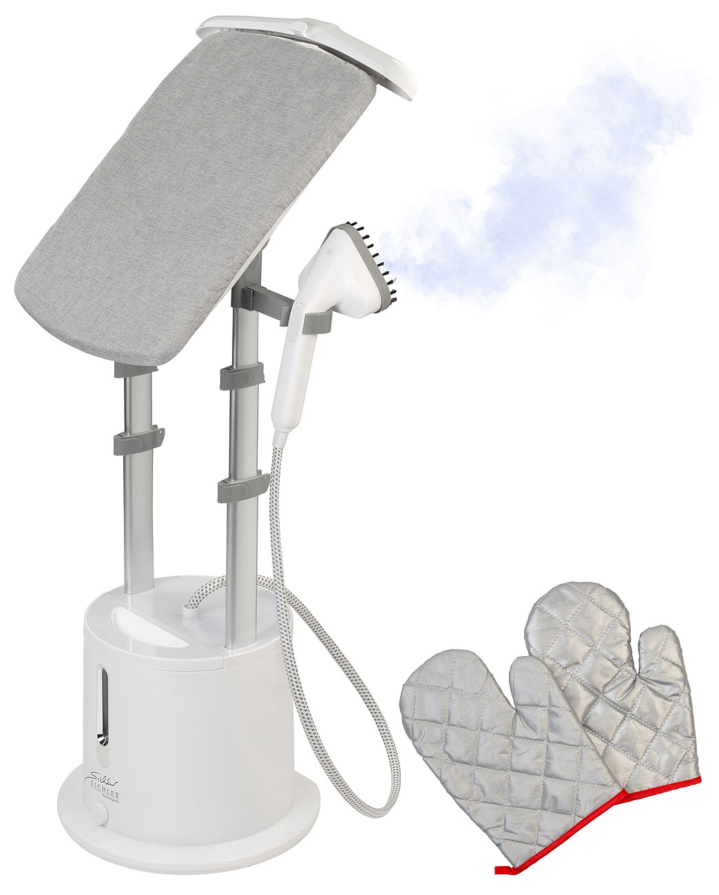 Sichler Bügelbrett: 2in1-Mini-Bügelstation und Dampfglätter, Versandrückläufer (Dampfbügeleisen, Dampfglätter Dampfbürsten)