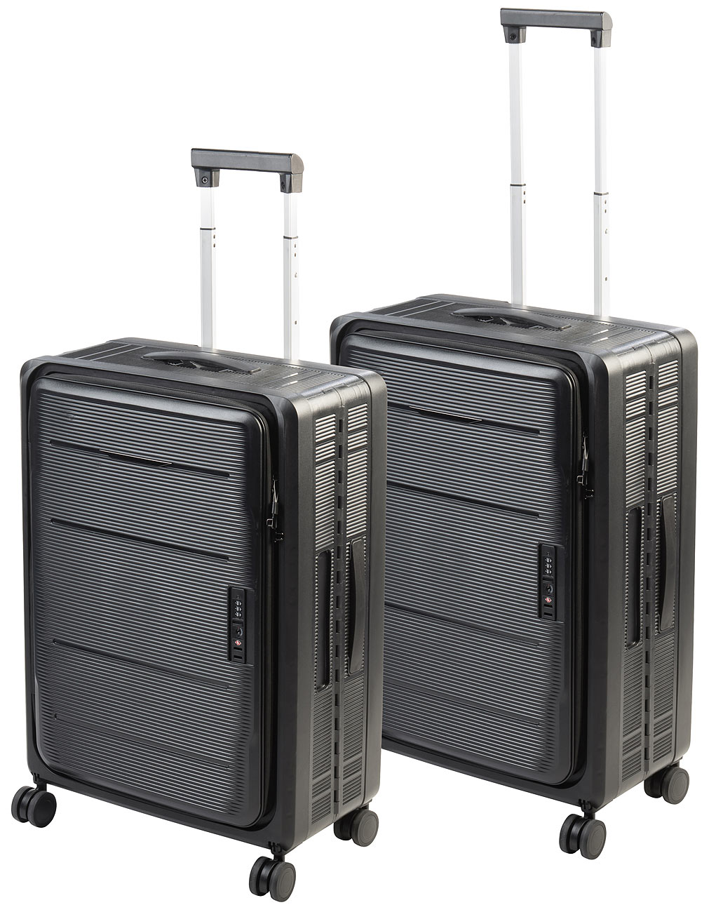 Xcase trolley de voyage 4 roues trolley de voyage 4 roues: Ensemble de 2 valises rigides pliables à 4 roulettes, TSA, 24" / 61 cm, 70 l (trolley de)