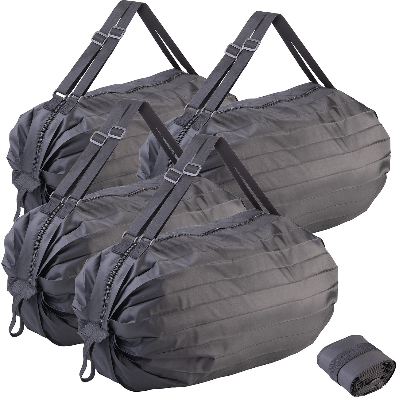 PEARL torba z paskiem na ramię: Zestaw 4 lekkich składanych toreb podróżnych z poliestru, 20 L, pasek nośny 50 cm (niezrywająca się torba outdoorowa)