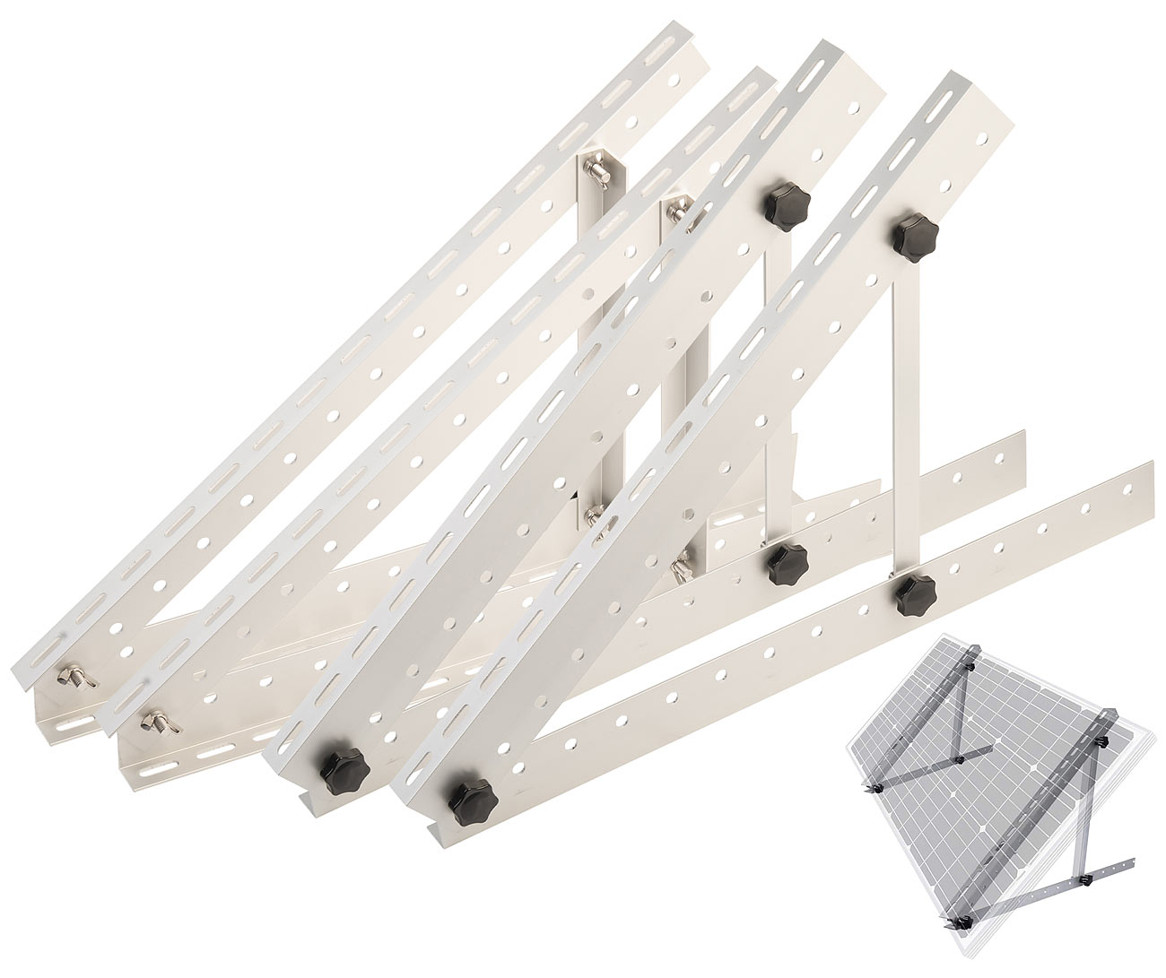 revolt uchwyt ścienny na panel słoneczny: Zestaw 2 regulowanych aluminiowych uchwytów do paneli słonecznych, 22" / 55,6 cm (uchwyt panelu słonecznego)