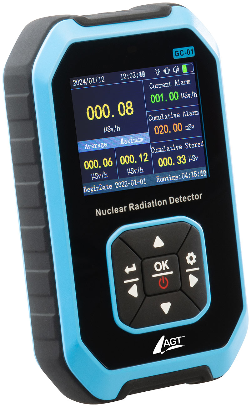 AGT Strahlungsmessgerät: Digitaler Akku-Geigerzähler & Dosimeter, Beta-/Gamma-/Röntgenstrahlung (Geiger Zähler, Dosimeter-Radiometer)
